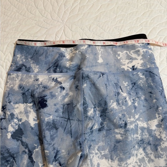 DKNY Womens Cosmos Blue Tie Dye Print 7/8 Length Leggings medium - Picture 9 of 10